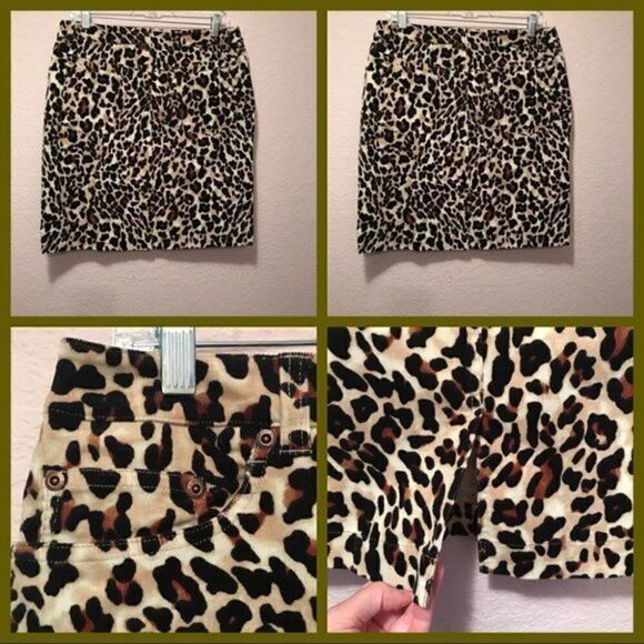 NW0T. Jones New York Sport Stretch leopard skirt. - Picture 1 of 8